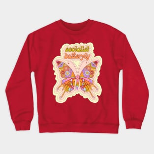 Socialist Butterfly - 70s butterfly Crewneck Sweatshirt